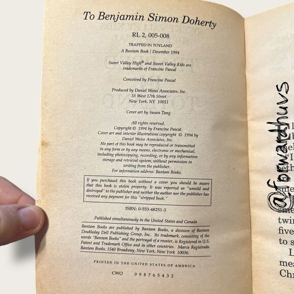 Sweet Valley Kids | Super Special | Trapped in Toyland | Vintage - Picture 5 of 9